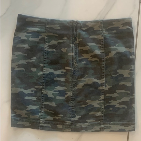 Free People Dresses & Skirts - Free People Blue Gray Camouflage Mini Pencil Skirt